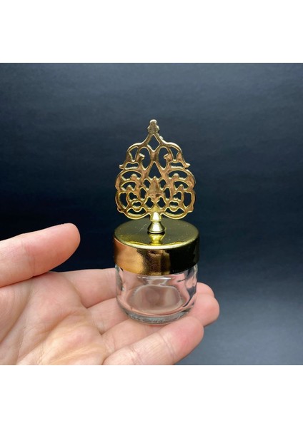 Şık ve Zarif Tasarımlı Cam Kutu, Altın Kapaklı, 20 Adet, Dekoratif Kullanım modelleri