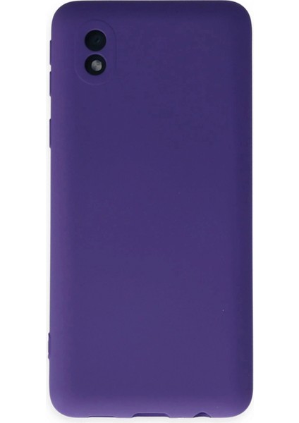 Samsung Galaxy A01 Core Kılıf Nano Içi Kadife Silikon - Mor