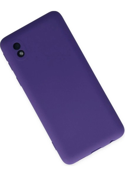 Samsung Galaxy A01 Core Kılıf Nano Içi Kadife Silikon - Mor modelleri