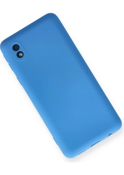 Samsung Galaxy A01 Core Kılıf Nano Içi Kadife Silikon - Mavi modelleri