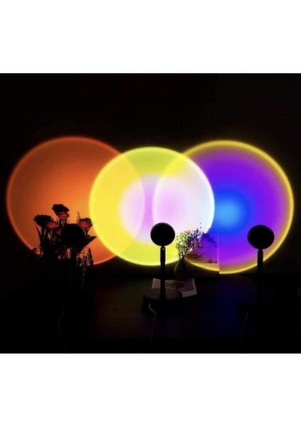 Beyaz Gün Batımı Projektör Lambası, Dekoratif ve Romantik USB LED Işık fiyatları