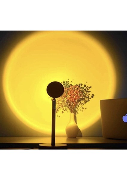 Beyaz Gün Batımı Projektör Lambası, Dekoratif ve Romantik USB LED Işık modelleri