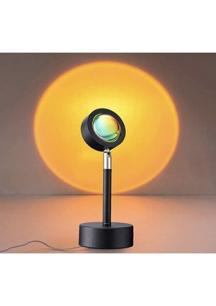 Beyaz Gün Batımı Projektör Lambası, Dekoratif ve Romantik USB LED Işık