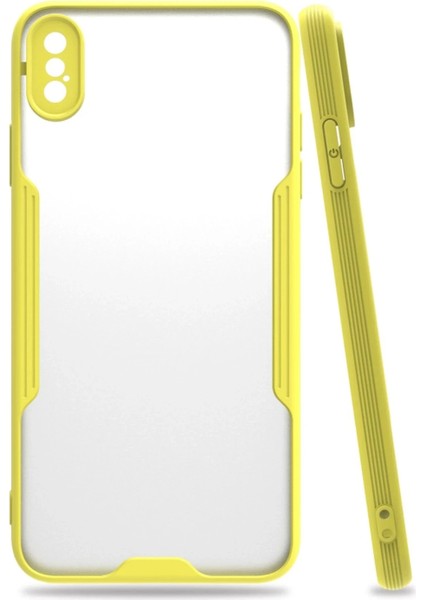 iPhone Xs Max Kılıf Platin Silikon - Sarı