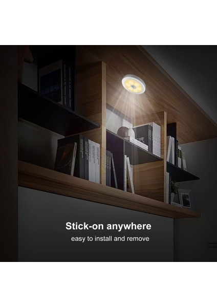 Iki Parçalı Hareket Sensörlü Şarjlı Beyaz LED Lamba, Banyo ve Mutfakta Kullanım modelleri