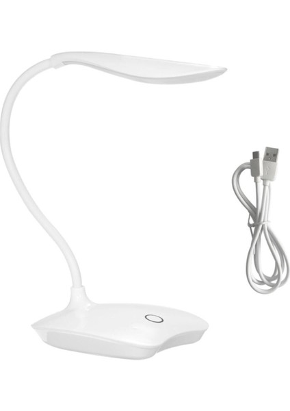 Şarjlı 3 Kademe 14 LED Dokunmatik Masa Üstü Okuma Işığı, Bükülebilir ve Beyaz Renk fırsatları