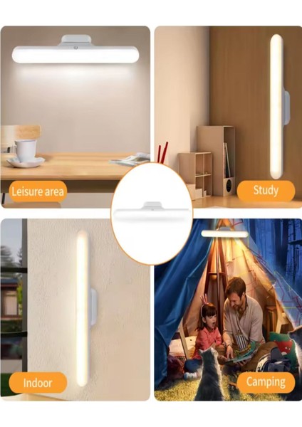 Şarjlı Mıknatıslı Yapışkanlı Kablosuz LED Spot Aplik Mutfak Işığı, 3 Renk fırsatları