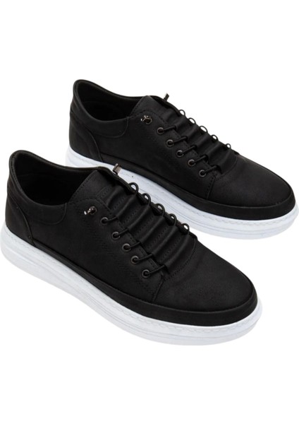 Erkek Siyah Günlük Hafif Poli Dikişli Taban Yürüyüş Garantili Spor Sneaker Ayakkabı modelleri