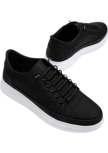 Erkek Siyah Günlük Hafif Poli Dikişli Taban Yürüyüş Garantili Spor Sneaker Ayakkabı indirimleri
