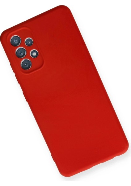 Samsung Galaxy A32 Kılıf Nano Içi Kadife Silikon - Kırmızı modelleri