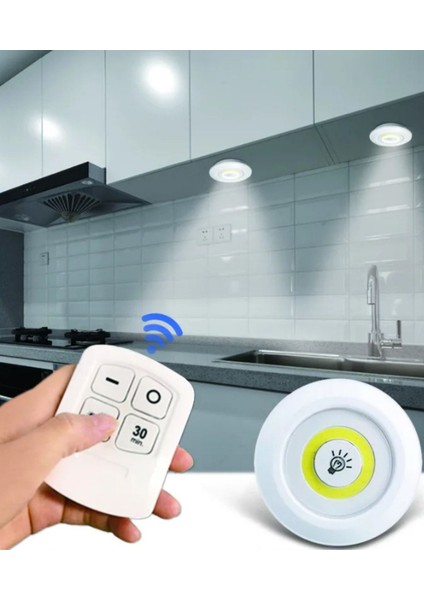 3'lü Dekoratif Koridor ve Antre LED Işık Seti, Pilli ve Yapışkanlı, Beyaz modelleri