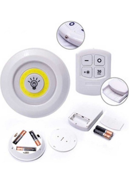 3'lü Dekoratif Koridor ve Antre LED Işık Seti, Pilli ve Yapışkanlı, Beyaz fırsatları