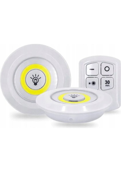 3'lü Dekoratif Koridor ve Antre LED Işık Seti, Pilli ve Yapışkanlı, Beyaz