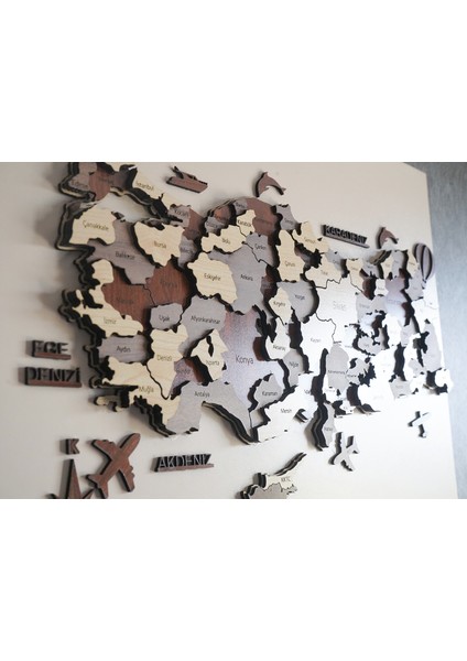 3 Boyutlu Tablo Ahşap Mdf Dekoratif Detaylı Türkiye Haritası – Duvar Dekoru Ev Mobilya indirimleri
