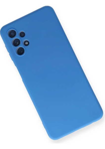 Samsung Galaxy A52 Kılıf Nano Içi Kadife Silikon - Mavi modelleri
