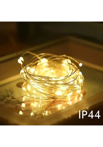 Pilli Peri LED Aydınlatma 5 Metre, Kahverengi, Şık ve Işıl Işıl Dekorasyon modelleri