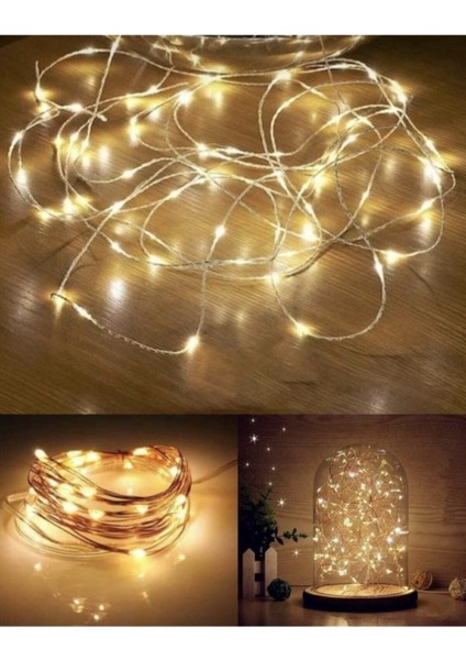 Pilli Peri LED Aydınlatma 5 Metre, Kahverengi, Şık ve Işıl Işıl Dekorasyon indirimleri