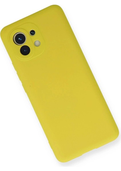 Xiaomi Mi 11 Kılıf Nano Içi Kadife Silikon - Sarı modelleri