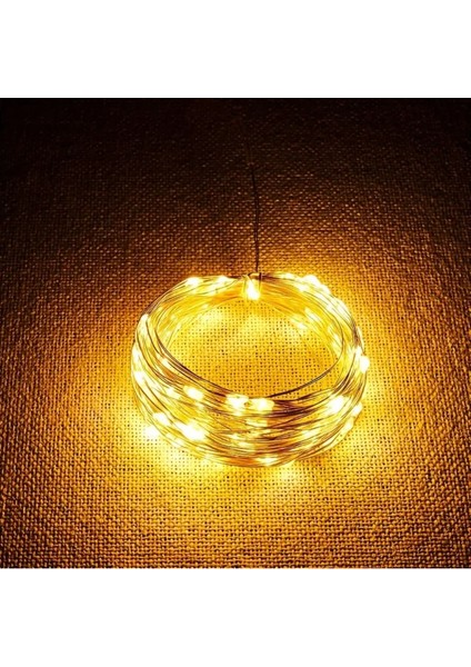 Pilli Peri LED Aydınlatma 5 Metre, Kahverengi, Şık ve Işıl Işıl Dekorasyon