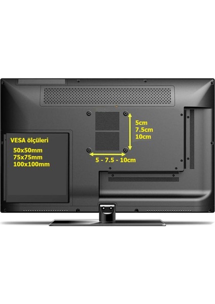 Hareketli Iki Kollu Tv Askı Aparatı 17-27" Siyah, Dayanıklı ve Kullanışlı Tasarım