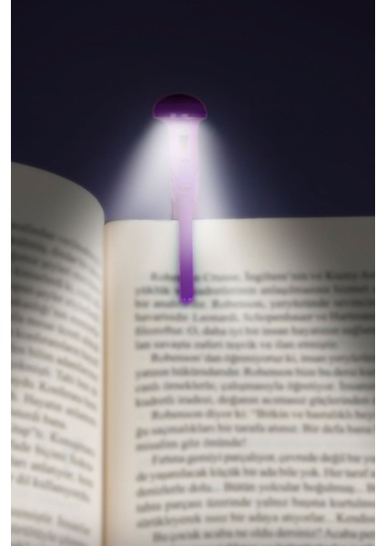 Mor Renkli Taşınabilir Kitap Okuma Işığı, Rahat ve Kullanışlı Tasarım
