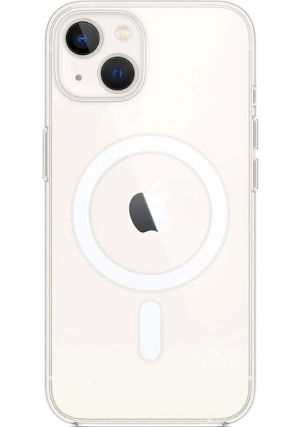 iPhone 14 Plus Kılıf Magneticsafe Şeffaf Silikon - Şeffaf fiyatları