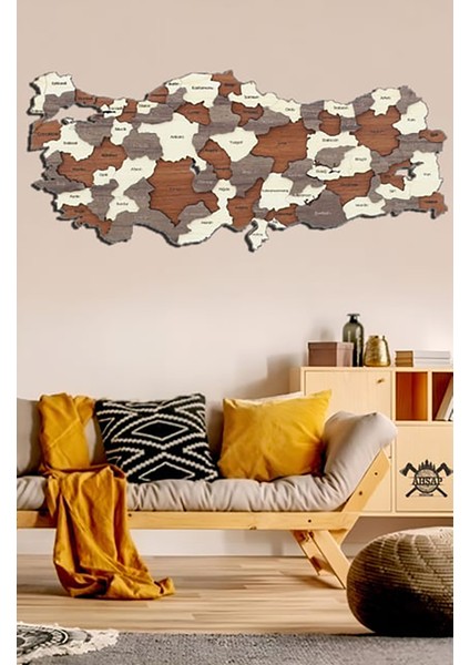 3 Boyutlu 3D Ahşap Mdf Dekoratif Detaylı Türkiye Haritası – Duvar Dekoru Tablosuz fırsatları