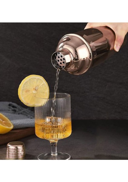 Paslanmaz Çelik Kokteyl Karıştırıcı 500ML Rose Renkli Shaker fırsatları