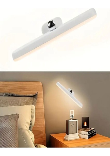 Taşınabilir Kablosuz Dokunmatik Manyetik LED Gece Lambası, Uzaktan Kumandalı, Beyaz