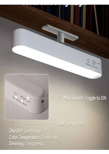 Taşınabilir Kablosuz Dokunmatik Manyetik LED Gece Lambası, Uzaktan Kumandalı, Beyaz fiyatları