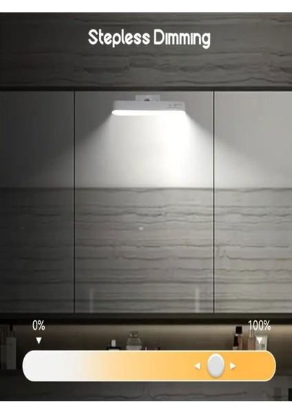 Taşınabilir Kablosuz Dokunmatik Manyetik LED Gece Lambası, Uzaktan Kumandalı, Beyaz indirimleri