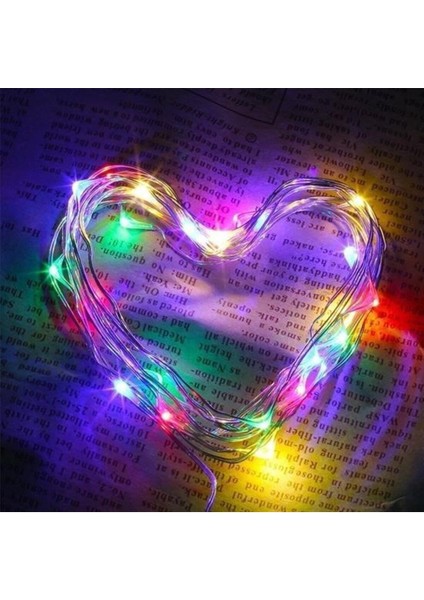 Pilli Çok Renkli Dekoratif Peri LED Işık 3m, Gaming ve Odaya Şıklık Katın