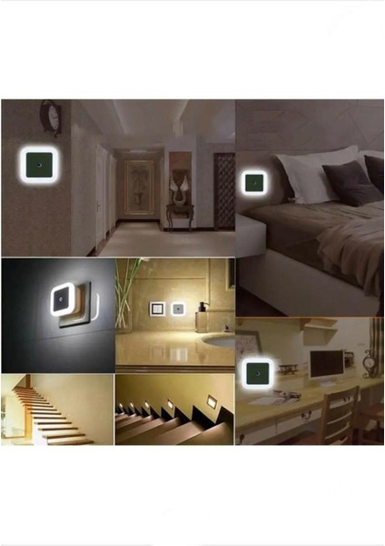 Sensörlü Mini LED Gece Lambası, Beyaz, Ortamı Aydınlatan Kompakt Tasarım modelleri