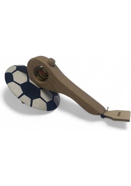 Mavi Ahşap Topaç Fırtına Topu, Eğlenceli ve Renkli Oyuncak