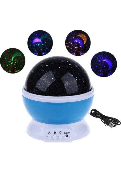 USB Tavan Yıldız Projeksiyon LED Gece Lambası, Beyaz, Sıcak ve Rahat Atmosfer modelleri
