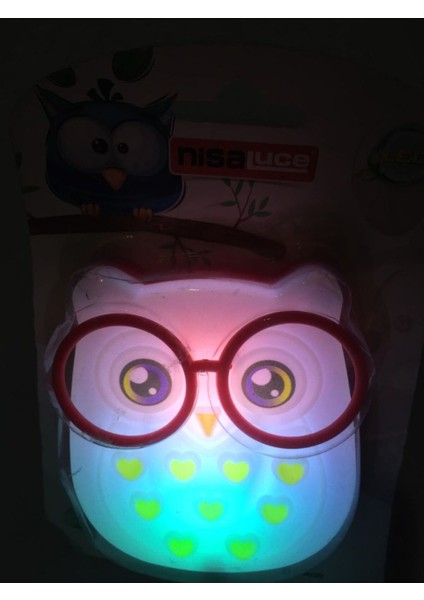 Çocuklar Için Renkli Baykuş LED Gece Lambası, Tatlı ve Parlak Tasarım fiyatları