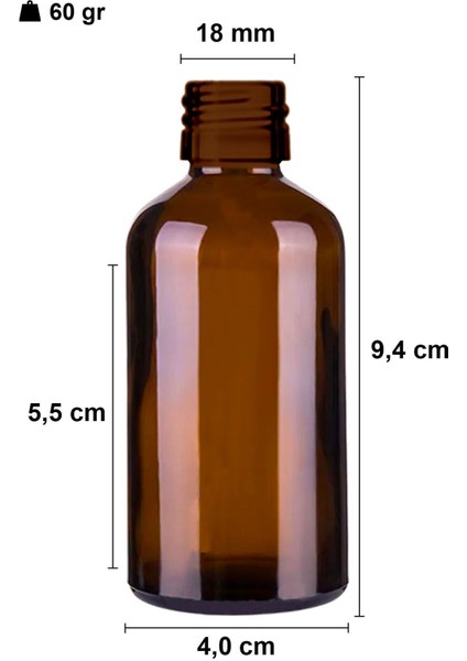50 ml Amber Çelik Roll On Şişe 25'li, Sızdırmaz Siyah Kapaklı, Kahverengi Cam fiyatları