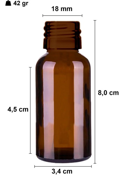 30 ml Amber Çelik Roll On Şişe, 25 Adet, Sızdırmaz Kahverengi Cam Şişe fiyatları