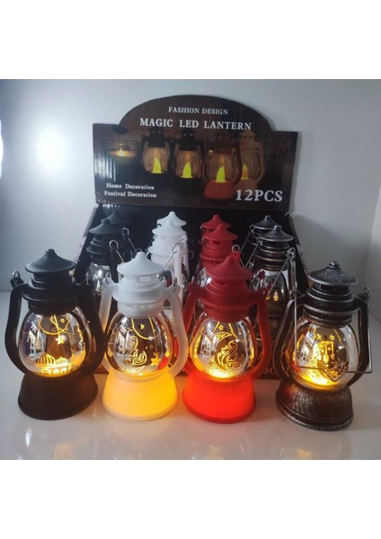 Sarı Gaz Kandili LED Süs Lambası, Ramazan Atmosferine Şıklık Katıyor