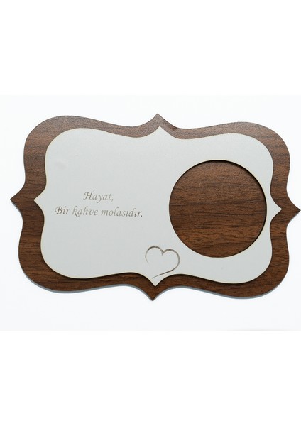 Ahşap – Mdf Lazer Kesim Renkli – Beyaz 6’lı Kahve Fincan Atlığı, Bardak Altlığı, Sunum