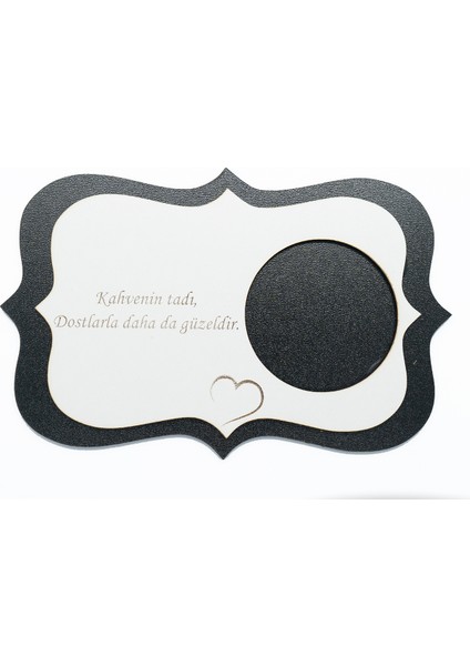 Ahşap – Mdf Lazer Kesim Renkli – Beyaz 6’lı Kahve Fincan Atlığı, Bardak Altlığı, Sunum