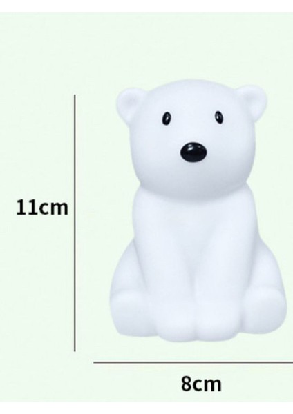 Renkli Ayı Şekilli Dokunmatik Gece Lambası, Şık ve Huzurlu Işık Atmosferi indirimleri