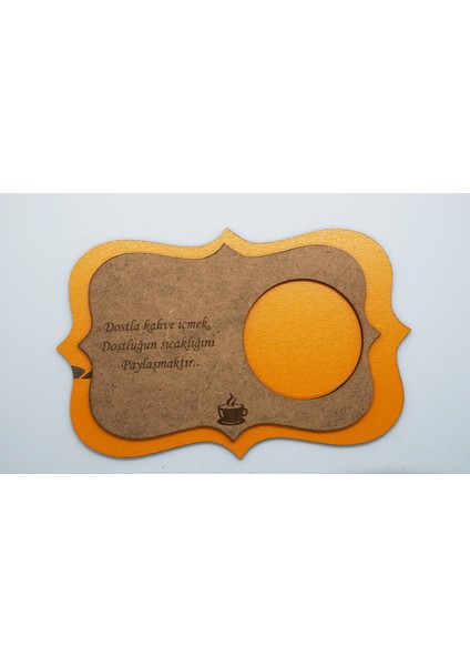 Ahşap – Mdf Lazer Kesim Renkli – Beyaz 6’lı Kahve Fincan Atlığı, Bardak Altlığı, Sunum