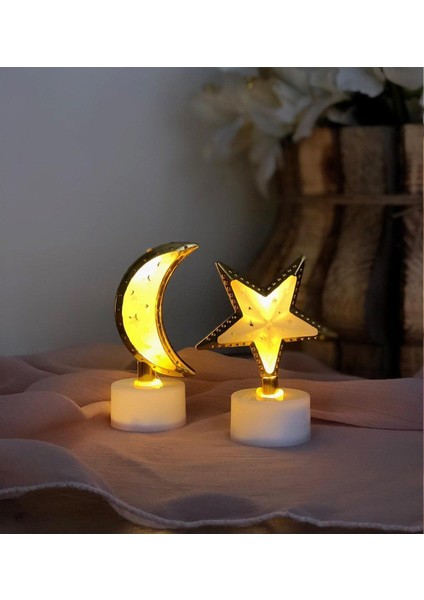 Mini Ay ve Yıldız Gece Lambası, Şık ve Sıcak Atmosfer Yaratır
