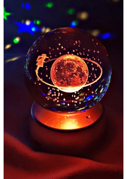 3D Samanyolu Temalı Işıklı Cam Küre ile Göz Alıcı Dekorasyon