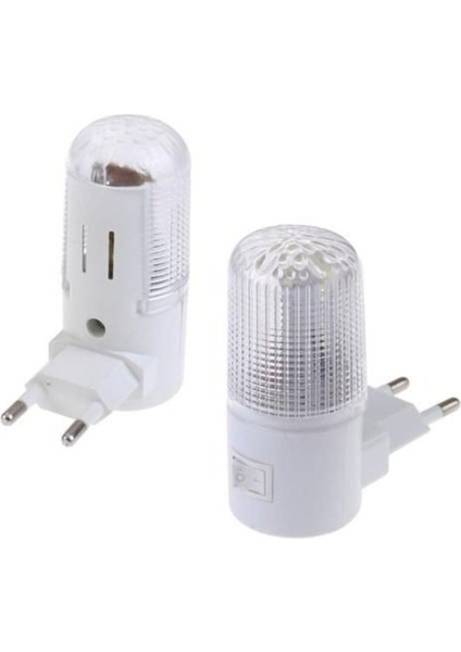 2'li 1W Beyaz Işık Gece Lambası, Fişli, Aç-Kapa Düğmeli, 8 Cm, Yüksek Kalite