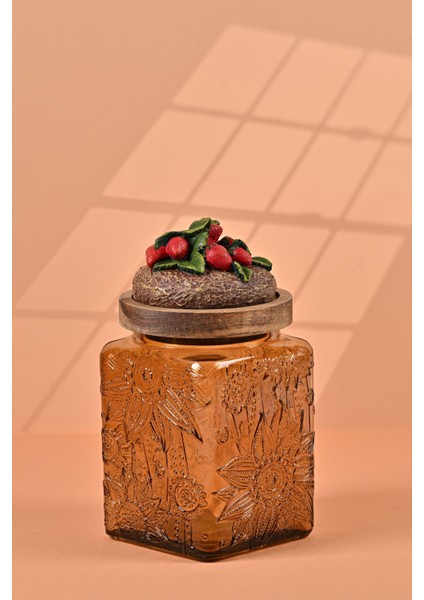 Renkli 700 ml Özel Tasarım Kavanoz ve Çilekli Saklama Kabı fiyatları