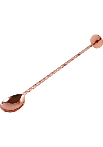 Rose Gold Kokteyl Bar Kaşığı Burgulu 30CM, Şık ve Zarif Tasarım