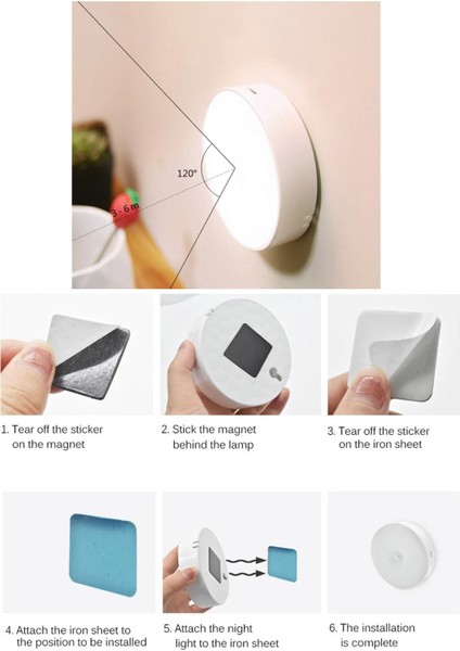 Kablosuz USB Şarjlı Hareket Sensörlü Spot LED Lambası, Pratik ve Güçlü Aydınlatma indirimleri