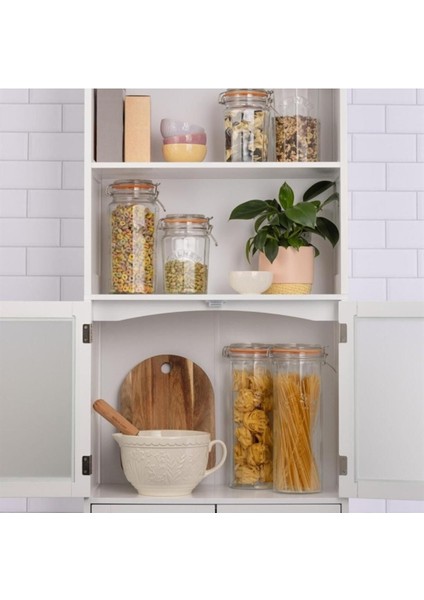 Turuncu Klipsli Vintage 2.2 Litre Kavanoz, Şık ve Dayanıklı Saklama Kabı